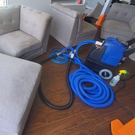 Grey Sectional and Ottoman Cleaning Upholstery Steam Cleaning Located in Coquitlam BC Canada