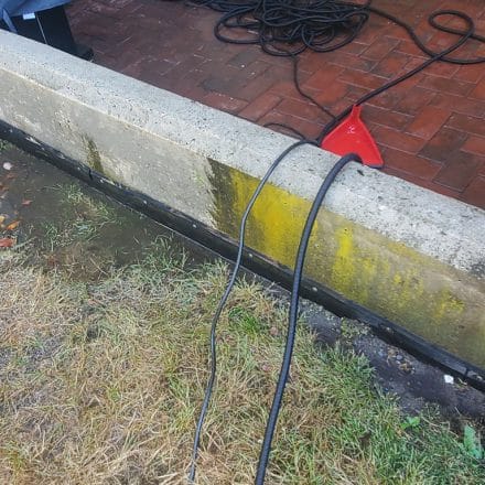 Power Washing of Brick Strata Padio on the Ground Floor Located in Coquitlam BC Canada