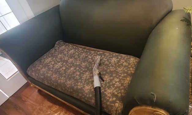 Upholstery Cleaning of a Love Seat and Sofa in a Rental Basement Suite Move Out Cleaning Located in Coquitlam BC Canada