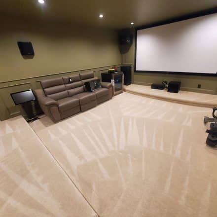 After Construction Steam Cleaning of Movie Theater Room Located in White Rock BC Canada