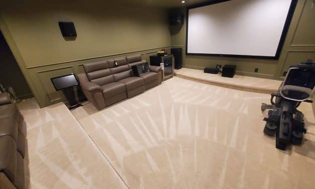 After Construction Steam Cleaning of Movie Theater Room Located in White Rock BC Canada