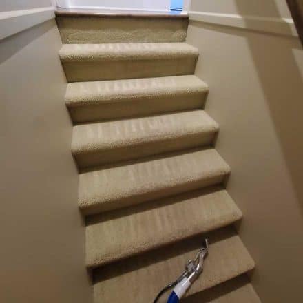 Steam Cleaning of the Carpet on the Stairs for New Years Located in White Rock BC Canada