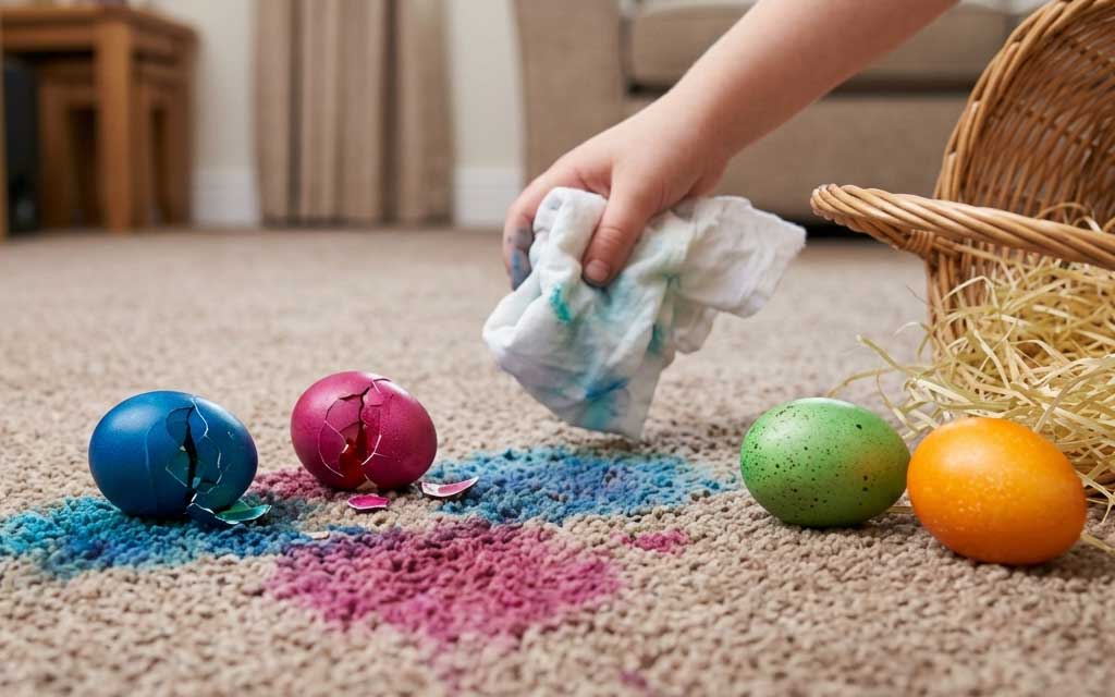 How to Get Red Food Dye and Easter Egg Stains Out of Carpet